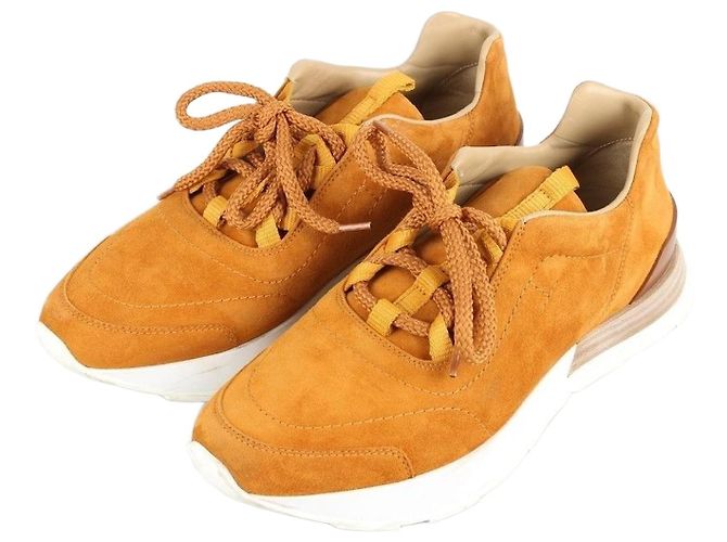 Hermès Suede Drive Sneaker Gold Braun