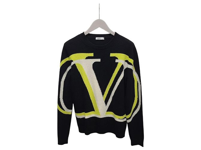 Valentino Rundstrick Black Neon Garavani Schwarz