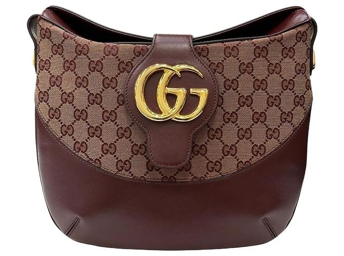 Gucci Borsa a Spalla Ally GG Medium Bordeaux Rosso