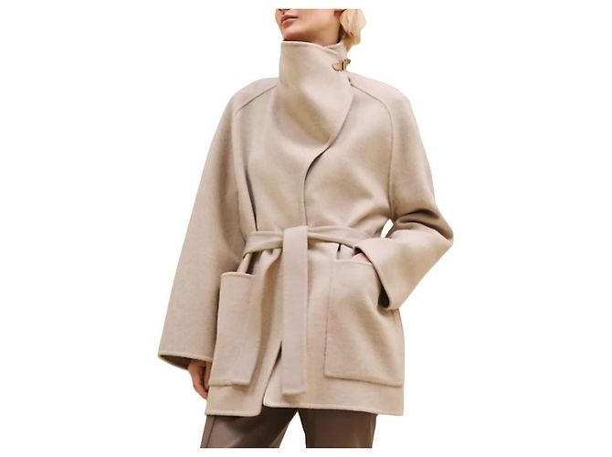 Hermès Cashmere Women's Coat Beige Brown