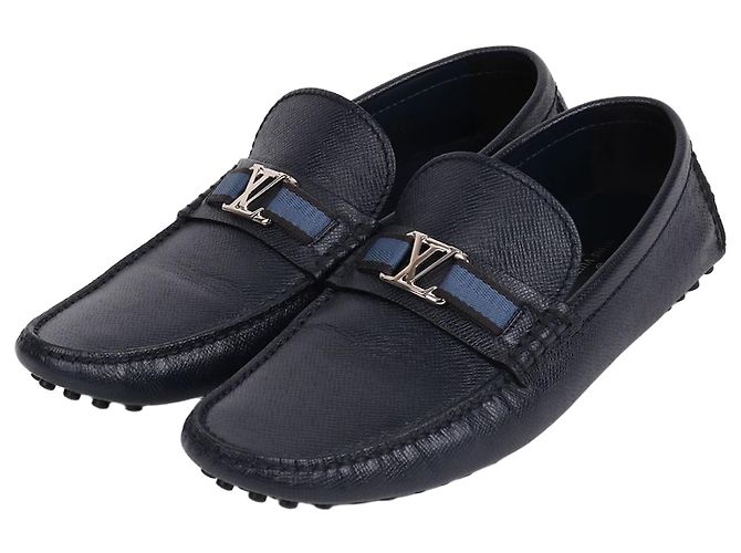 Louis Vuitton Mocassini in pelle blu navy da uomo