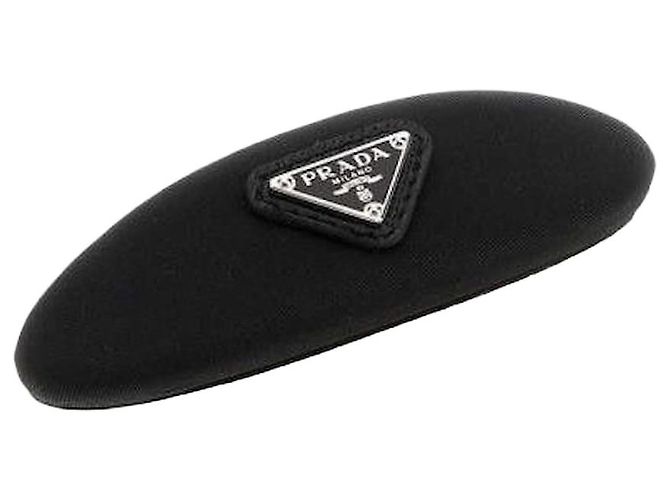Prada Clip per capelli in nylon Nero