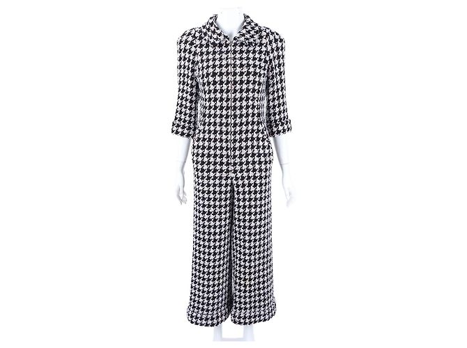 Chanel Tweed Jumpsuit Black
