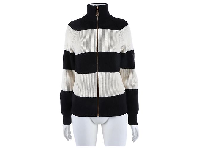 Louis Vuitton Strickjacke mit Reißverschluss Weiß