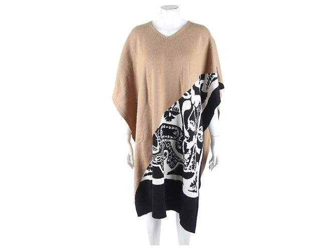 Hermès Kaschmir-Poncho Braun 