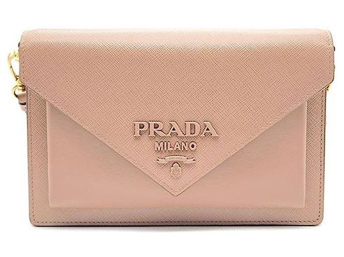 Prada Mini borsa a tracolla Saffiano Envelope Arancione 