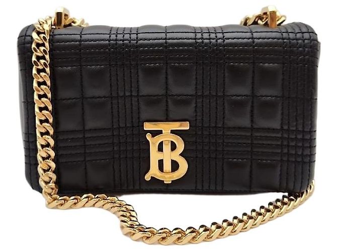 Burberry Mini gesteppte Rollentasche Schwarz
