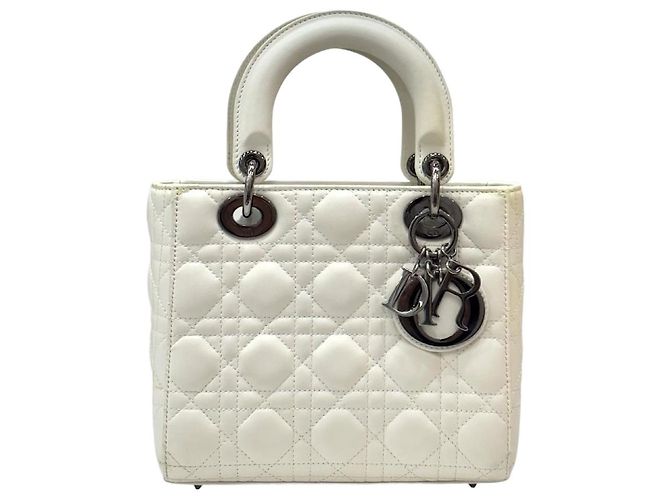 Lady Dior Small White Blanc