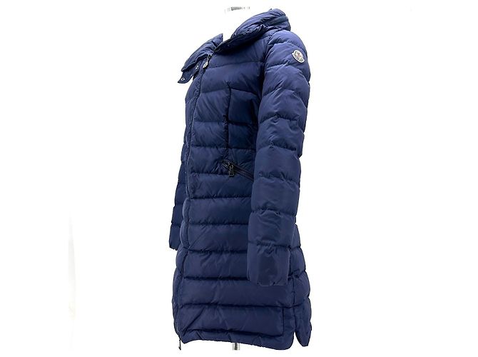 Moncler Flametta Long Down Jacket Blue
