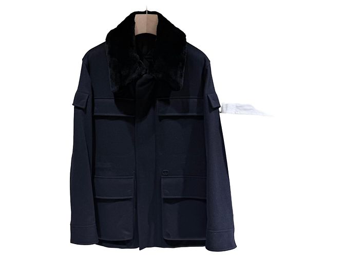 Dior Schaffell-Kaschmir-Jacke schwarz