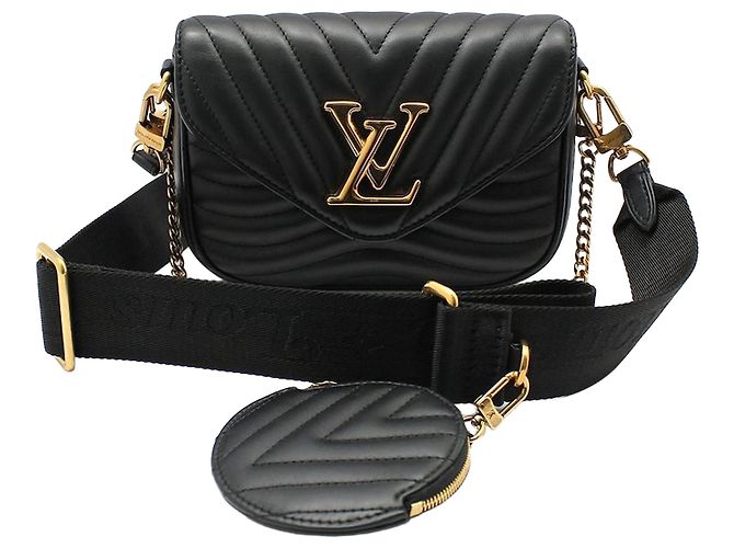 Louis Vuitton Borsa a tracolla Black New Wave Multi Pochette Nero