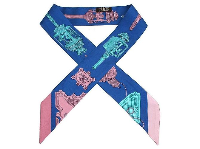 Hermès Twilly Schal Luminarie Blue Blau