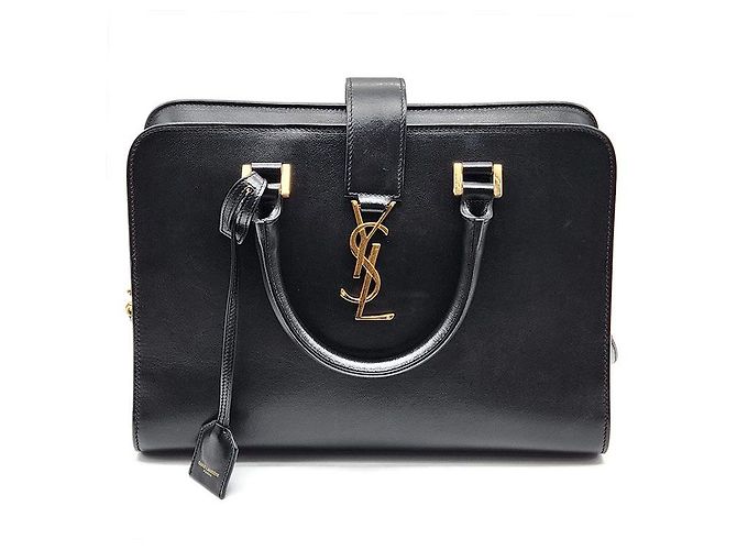 Saint Laurent Borsa Cabas Monogram Small Nero