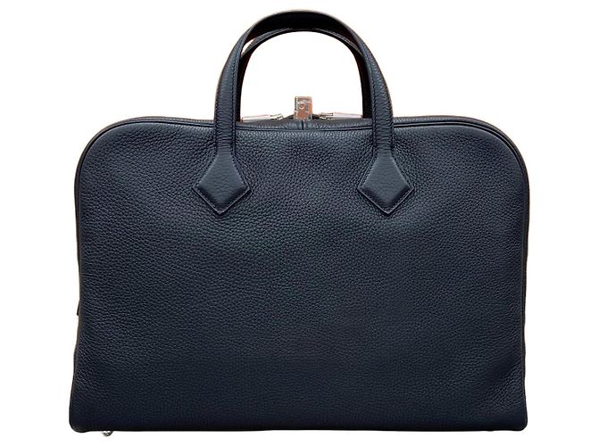 Hermès Victoria II Briefcase Black Silver Multiple colors