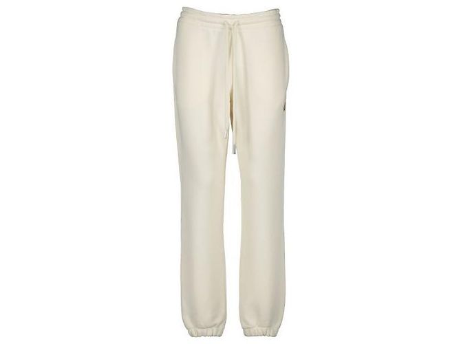 Moncler Baumwoll-Jogginghose mit Logo-Patch Weiß