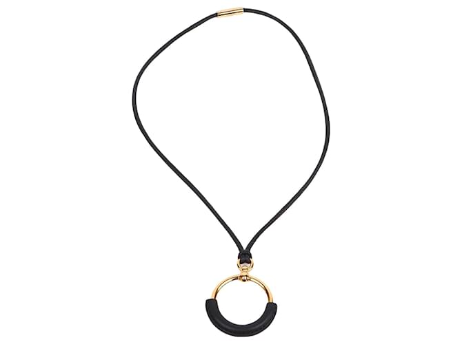 Hermès Collier Loop Petit Bicolor pour femme Noir 