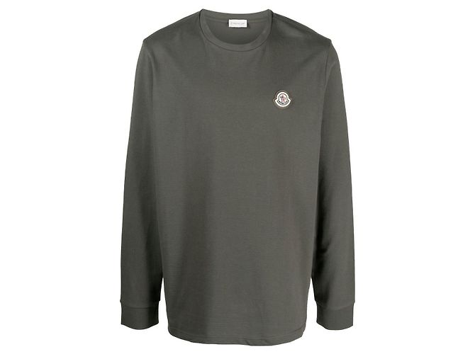 Moncler Baumwoll-T-Shirt mit Logo-Patch
