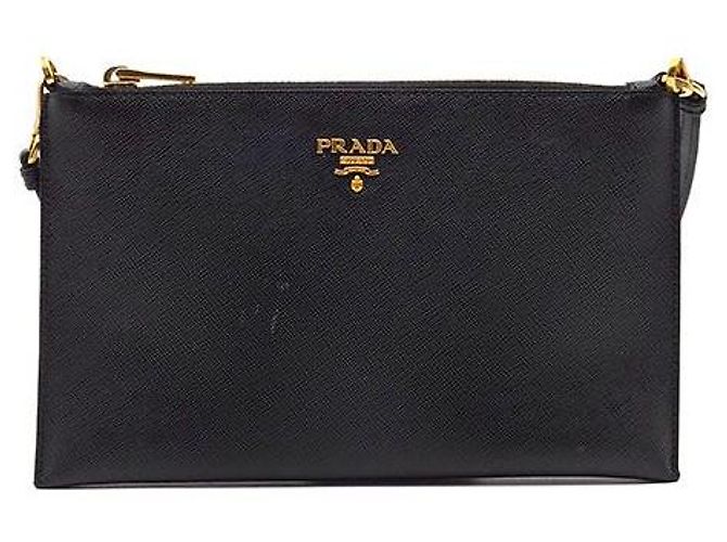 Prada Mini borsa a tracolla Saffiano Nero 