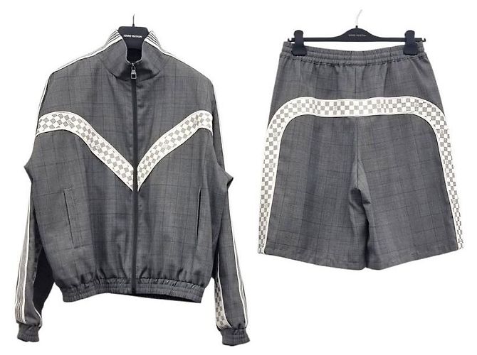 Louis Vuitton Damier Tailored Blouson Shorts Setup Braun