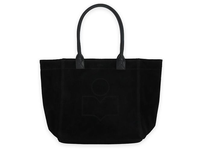 Isabel Marant Sac cabas Yankee Small en daim avec logo (Noir intégral)