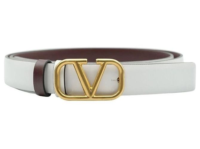 Valentino Cinturón de cuero reversible Roja