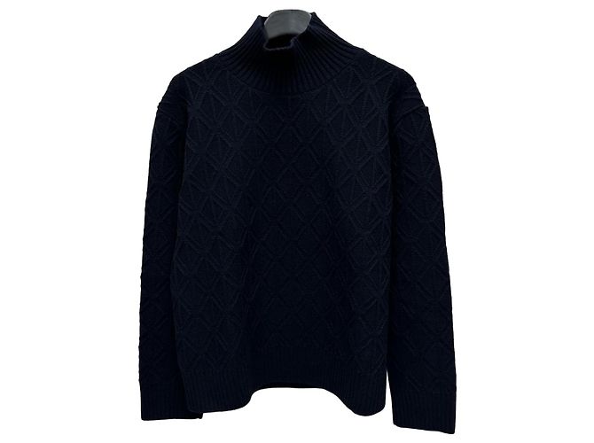 Dior Woll-Kaschmir-Strick mit hohem Hals Silber