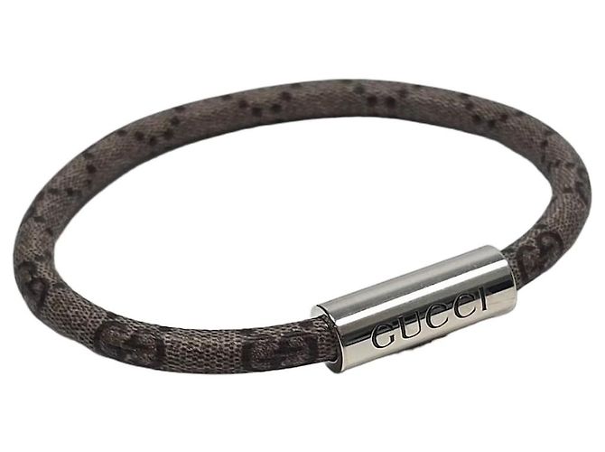 Gucci Bracciale GG Supreme con logo Argento 