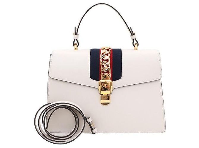 Gucci Bolsa Tote e Bolsa de Ombro Sylvie Medium Branco