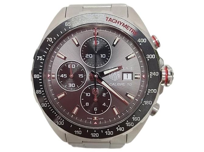 Tag Heuer Formula Caliber Chronograph Automatic Steel Watch Silvery
