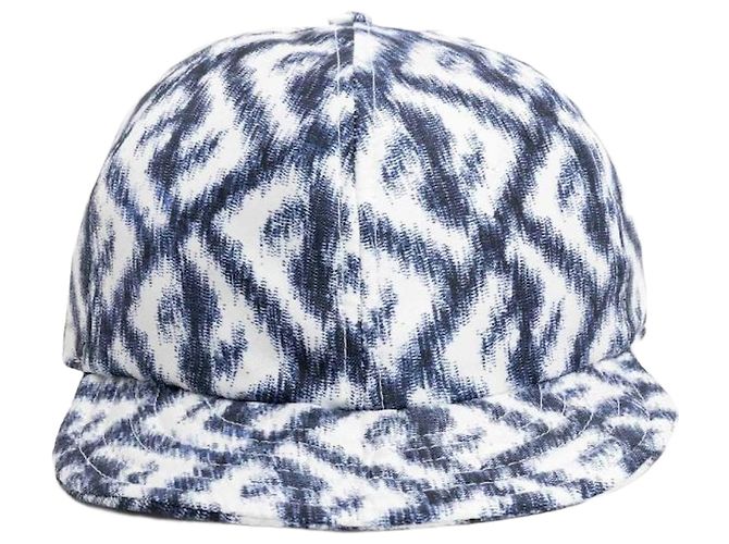 Fendi Multi-Color Silk Baseball Cap Blue