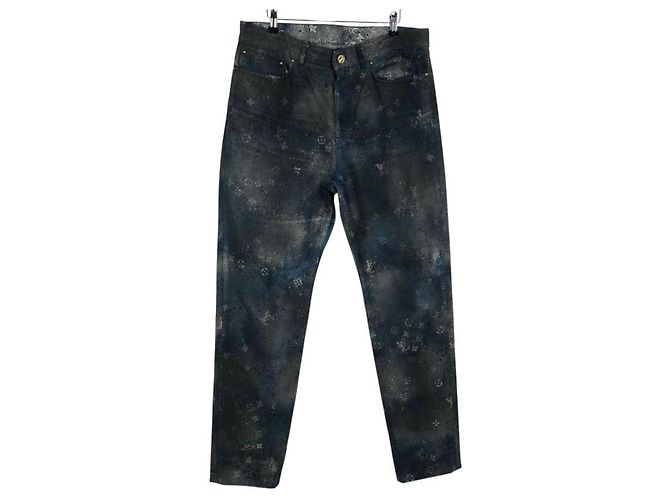 Louis Vuitton Monogram Denim Pants Black