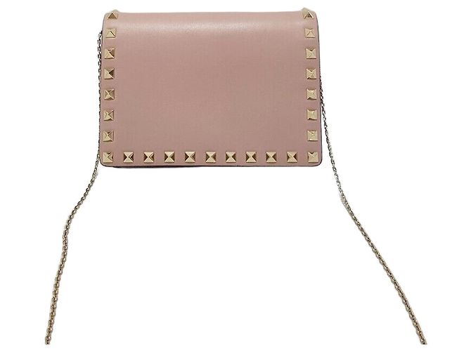 Valentino Mini borsa a tracolla Rockstud con catena Argento