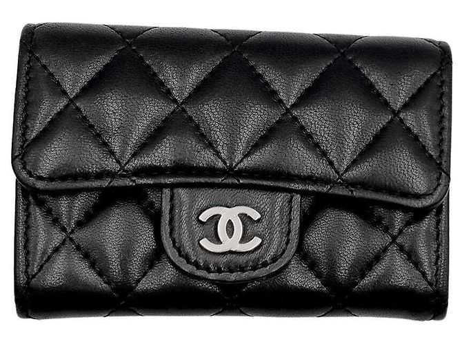 Chanel Lambskin Cardholder Black