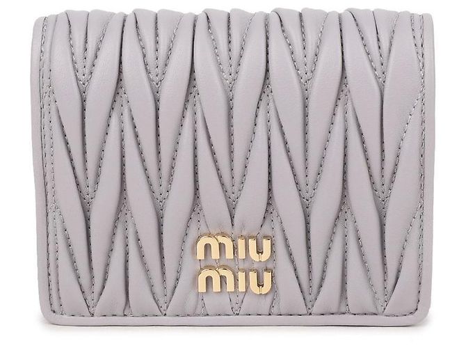 Miu Miu Napa Leather Wallet Purple
