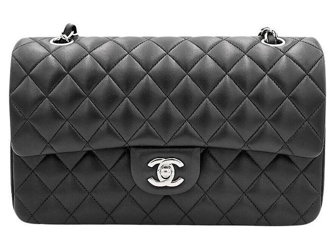 Chanel Lammleder Classic Medium Schwarz