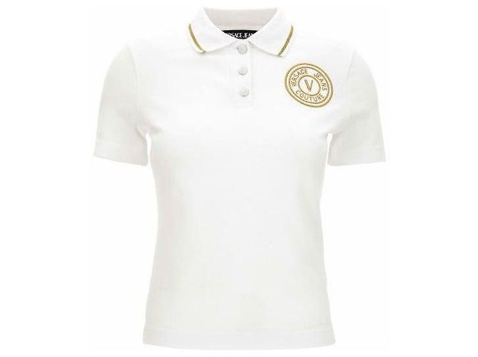 Versace Polo-Shirt mit besticktem Emblem