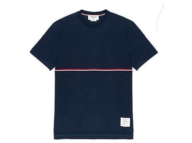 Thom Browne Midweight Jersey Stripe T-Shirt Black