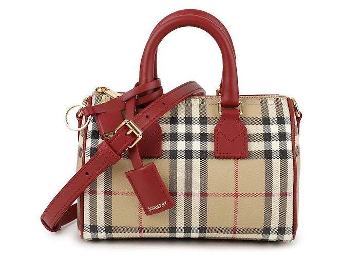 Burberry Mini borsa bowling Check Marrone 