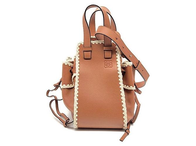 Loewe Bolsa Hammock com acabamento em crochê Small Vermelho