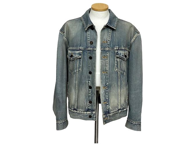 Saint Laurent Oversized Denim Jacket Brown