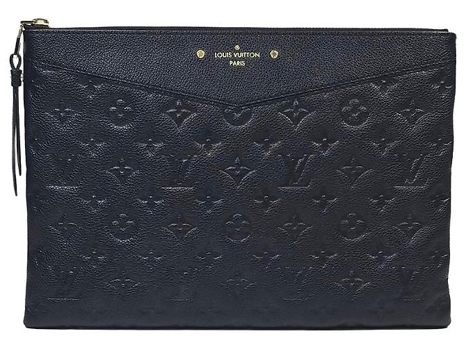 Louis Vuitton Clutch Daily Pouch em couro Monogram Empreinte Preto