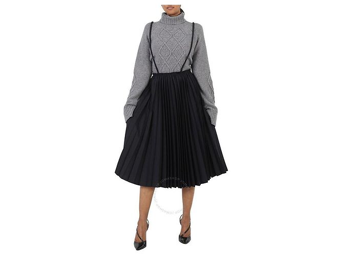 Comme Des Garcons Refurbished schmal plissierter Rock Schwarz