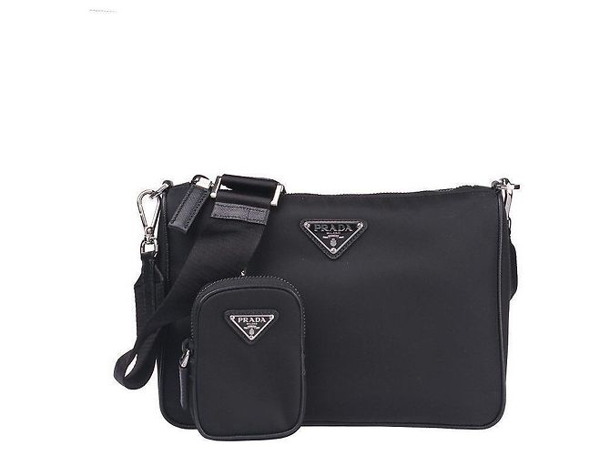 Prada Nylon Body Crossbody Bag Black