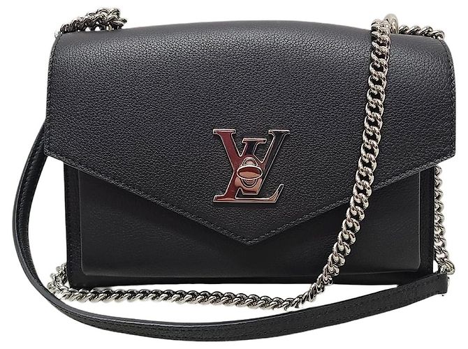 Louis Vuitton Borsa a tracolla Mylockme con catena e monogramma nero