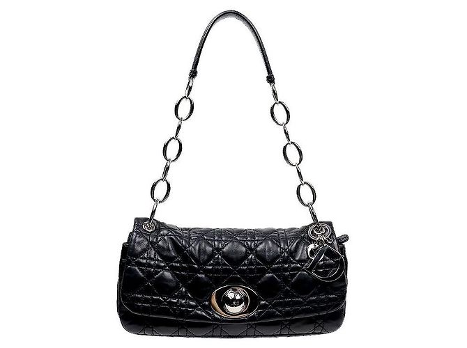Dior Borsa a tracolla Cannage nera Nero 