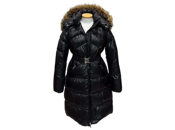 Moncler Lattaron Long Down Jacket Black