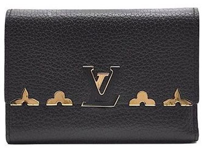 Louis Vuitton Capucines Compact Wallet Black