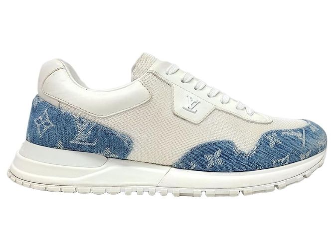 Louis Vuitton Tênis White Denim Monogram Runaway Azul