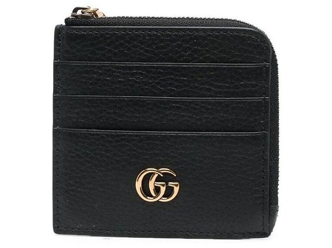Gucci Double Bamboo Card Case AABXM Black