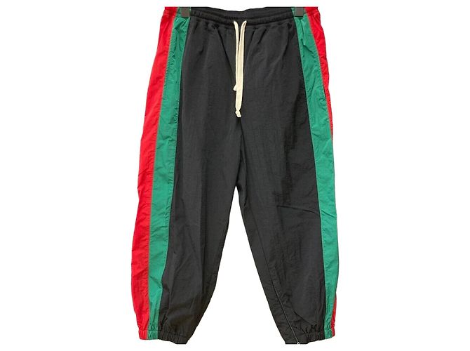 Gucci Pantalones de chándal oversize de nailon con rayas Multicolor
